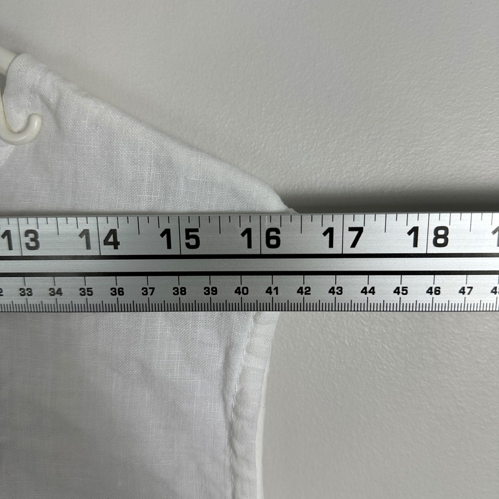 Bryn Walker 100% Linen White Tunic Top Womens Size XL Layering Lagenlook Minimal - Picture 9 of 13
